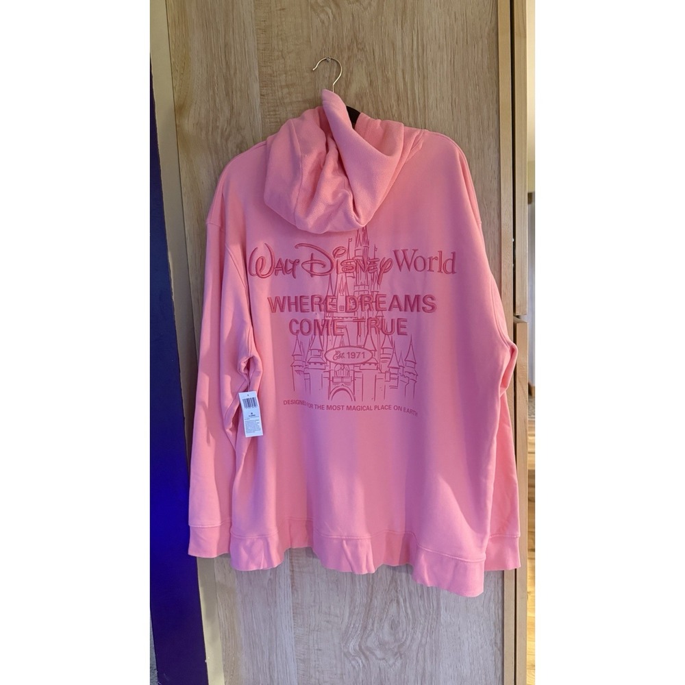 2026 Walt Disney World Where Dreams Come True Pink Hoodie Adult X-Large NWT!